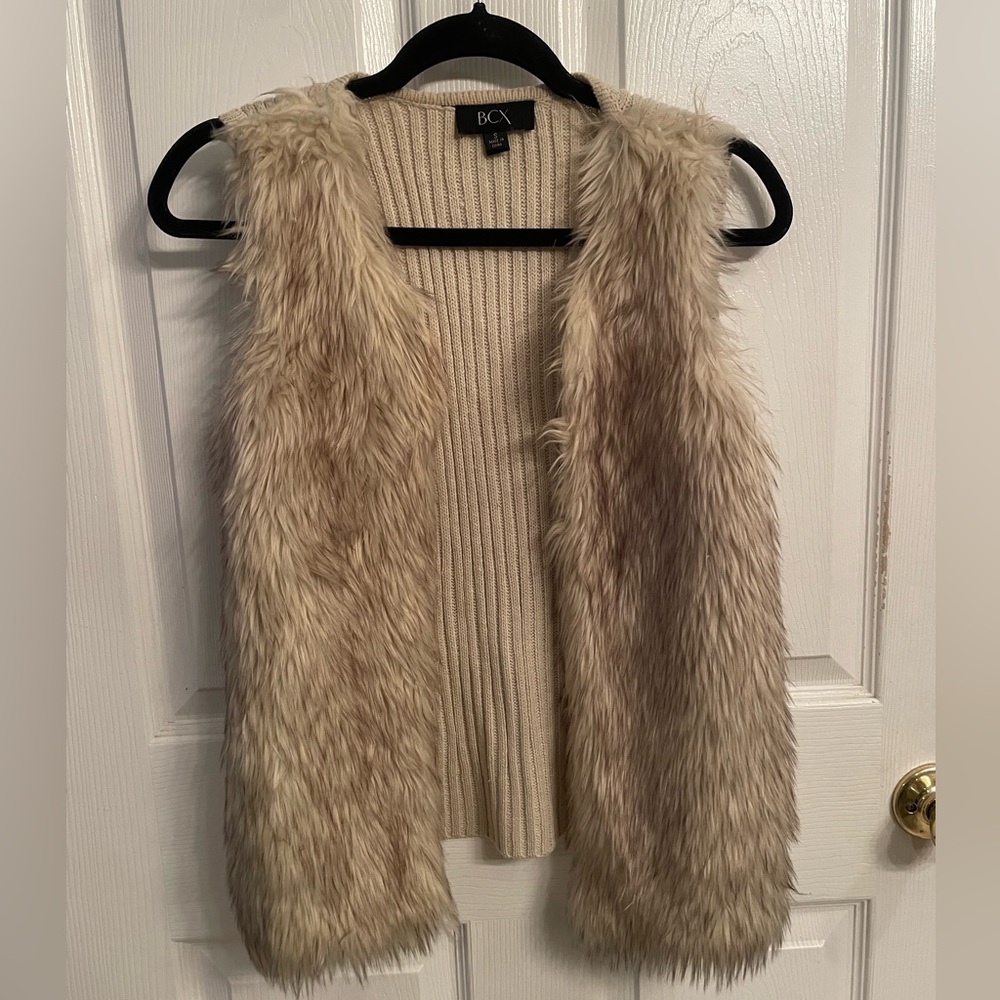 Faux Fur Sweater Vest